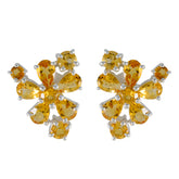 Giulia Minimalist Yellow Stud Earrings for Every Occasion Citrine Yellow Stud